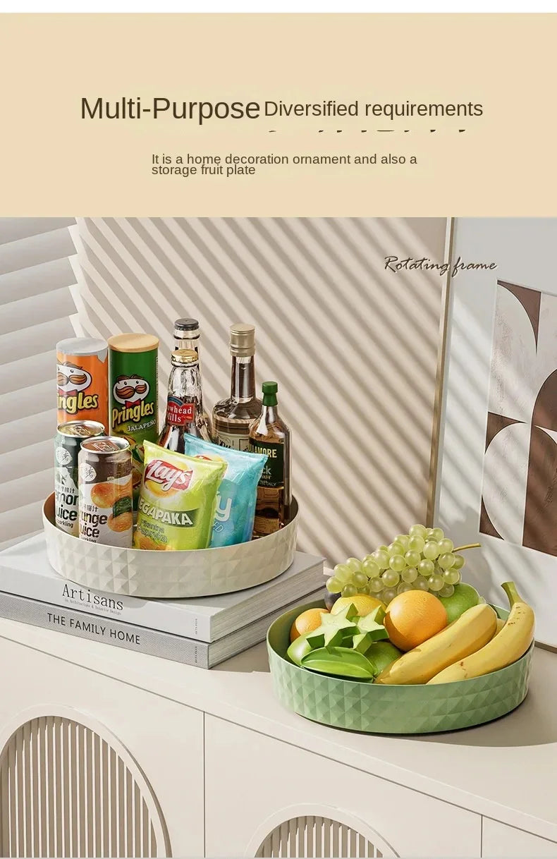 Rotating Spice Rack Organizer For Kitchen Cosmetics Storage
