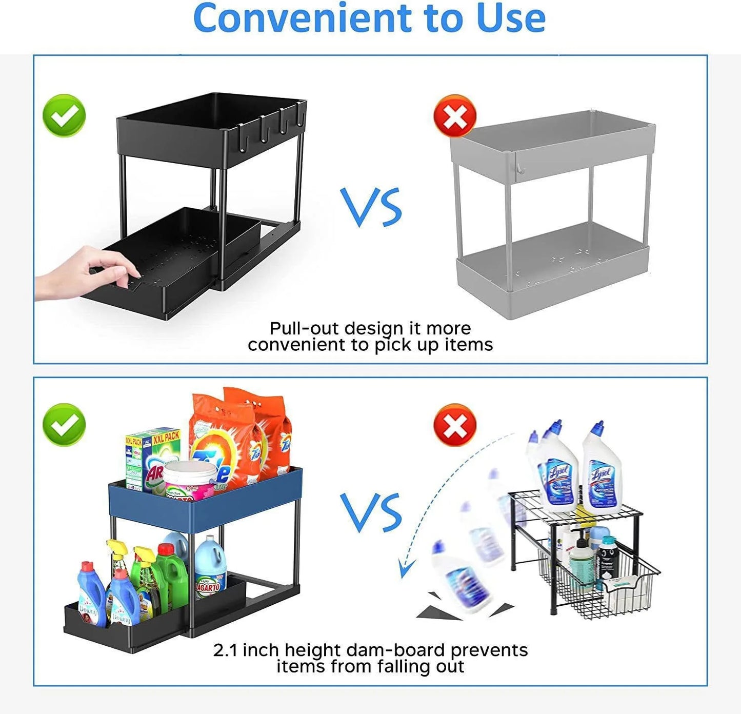 2-Tier Sliding Sink Organizer