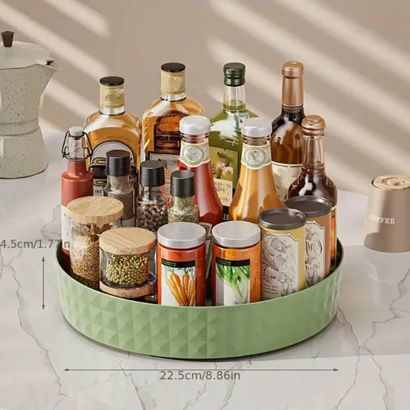 Rotating Spice Rack Organizer For Kitchen Cosmetics Storage