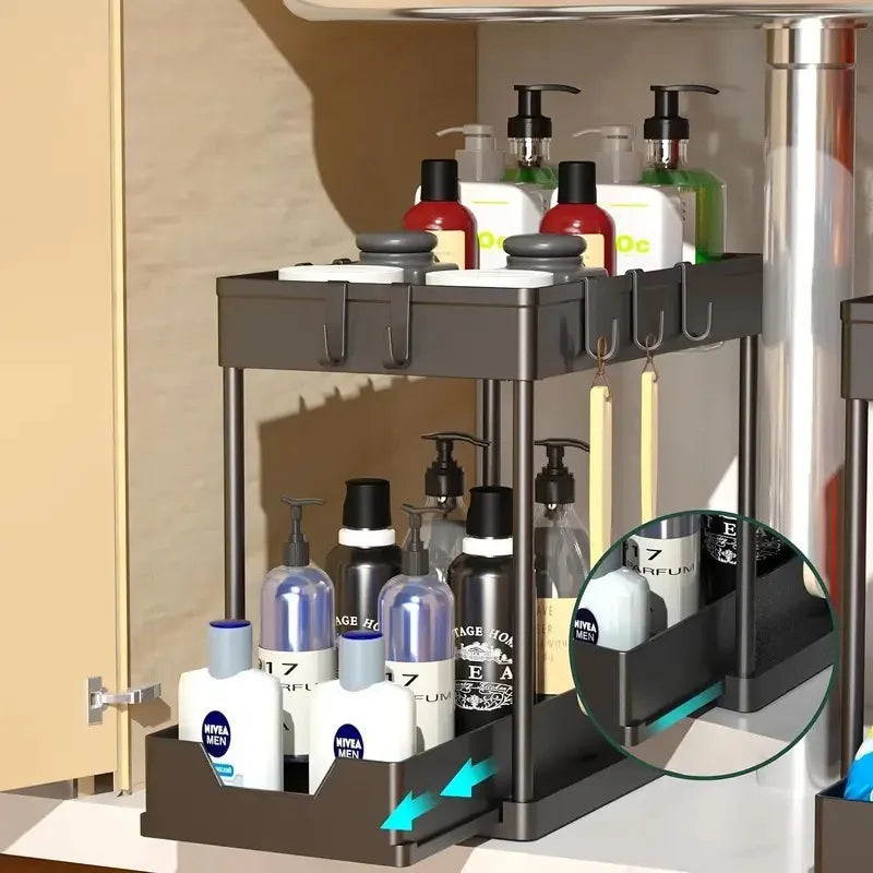 2-Tier Sliding Sink Organizer